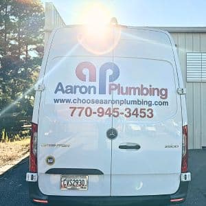 an Aaron Plumbing service truck ready to serve