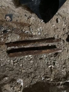 deteriorated cast iron drain pipe