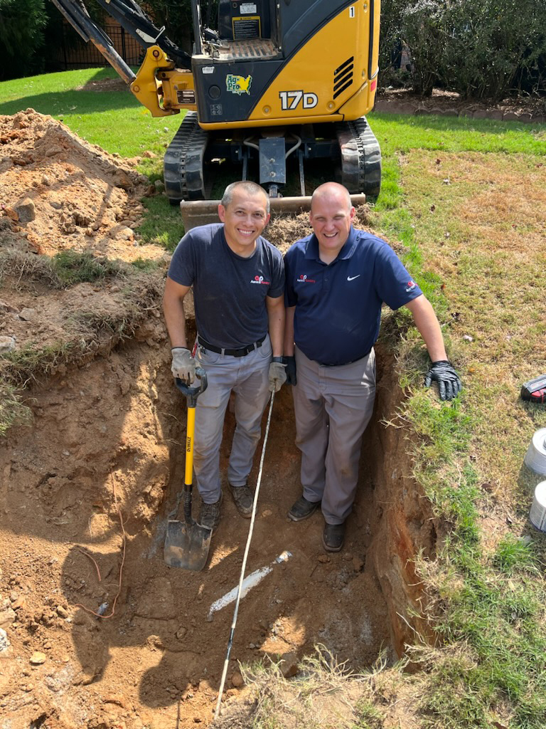 Contractors Repairing Sewer Line in Suwanee, GA