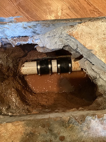 slab leak repair example