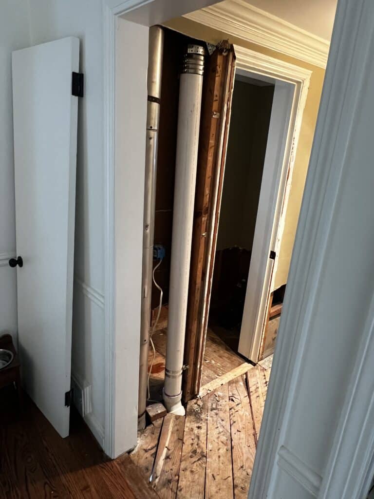cast iron drain repair - the finished product