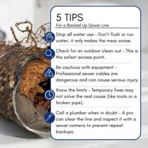 how to clear a main sewer line clog yourself