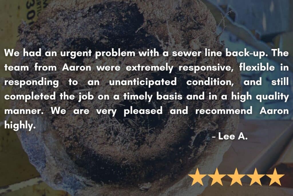 A review from a happy customer who searched for drain cleaning near me 