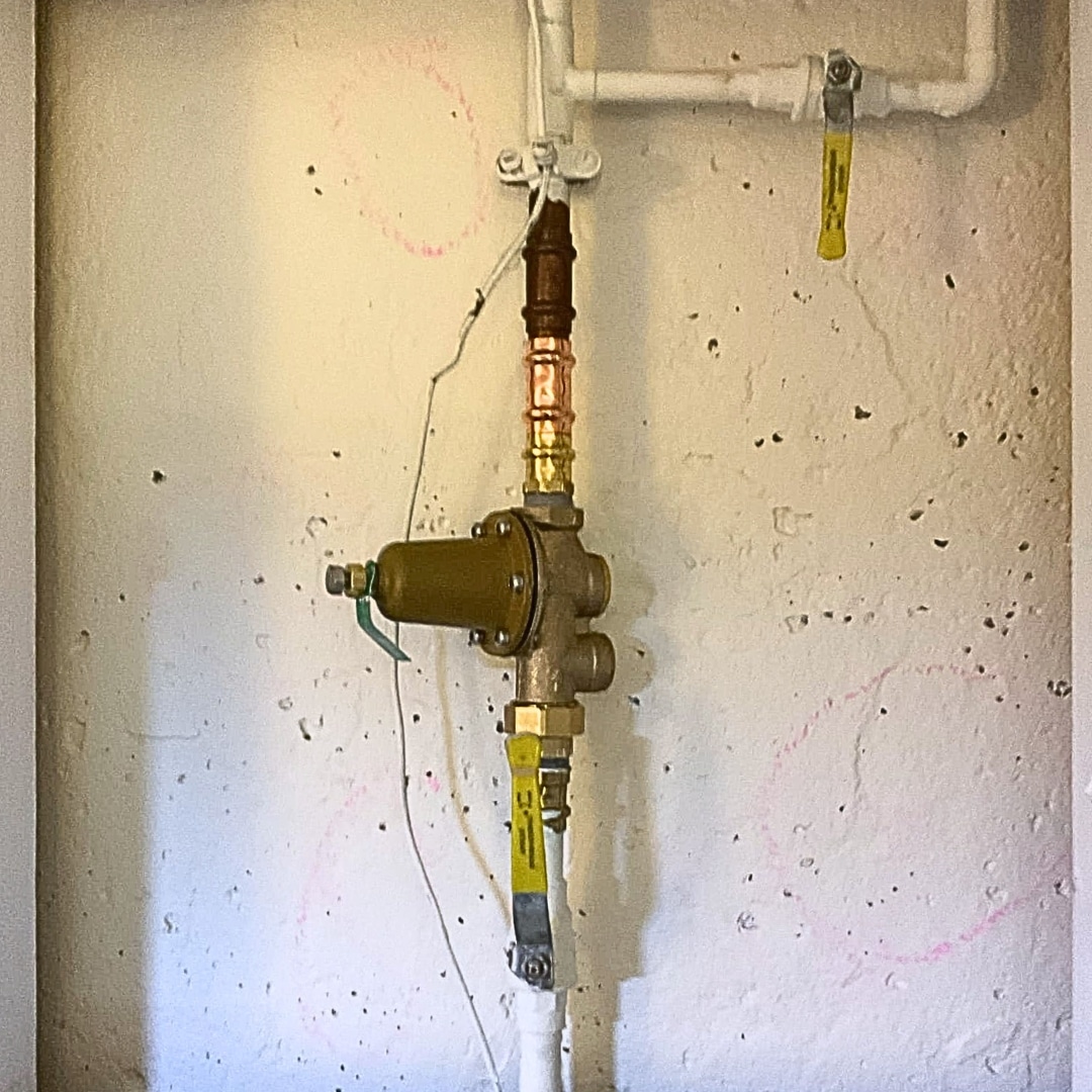 aging water pressure regulator valve that needs to be replaced