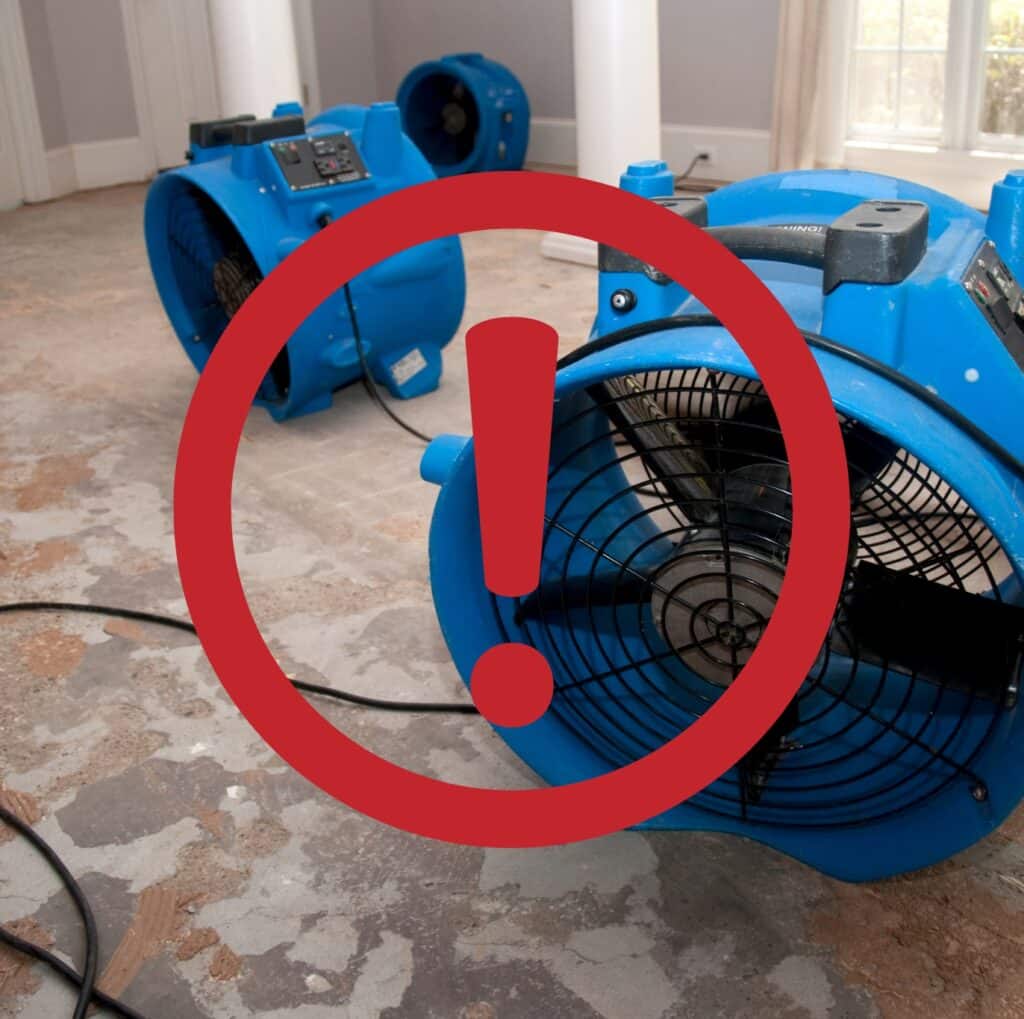 dry out is the first step of a basement flood clean up