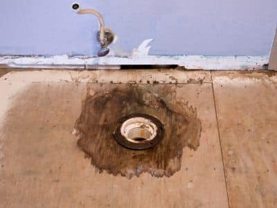 sewage damage cleanup - cleanup in progress