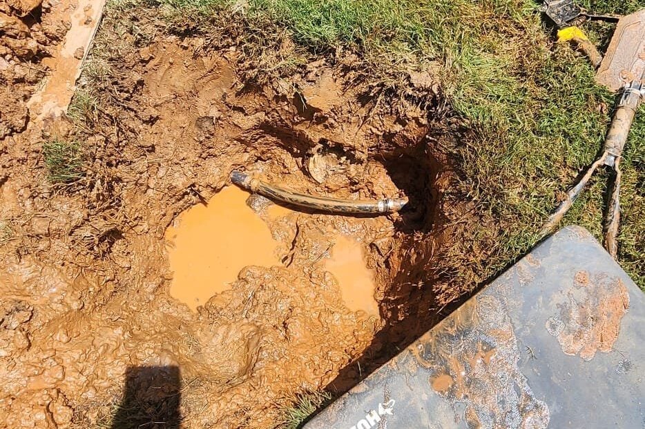 A water line repair completed by a Roswell Plumber