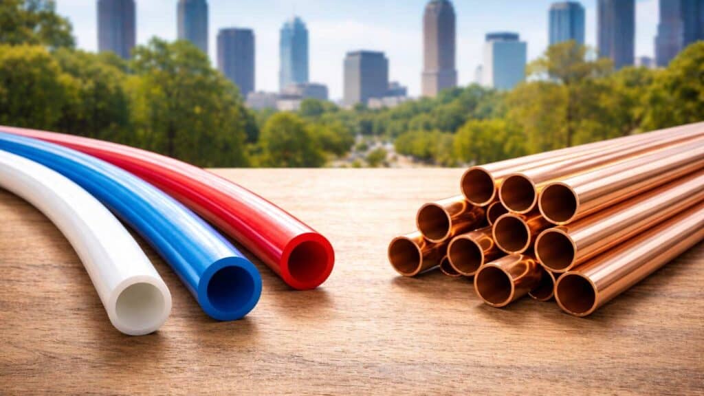 PEX vs copper pipes comparison for Atlanta homes