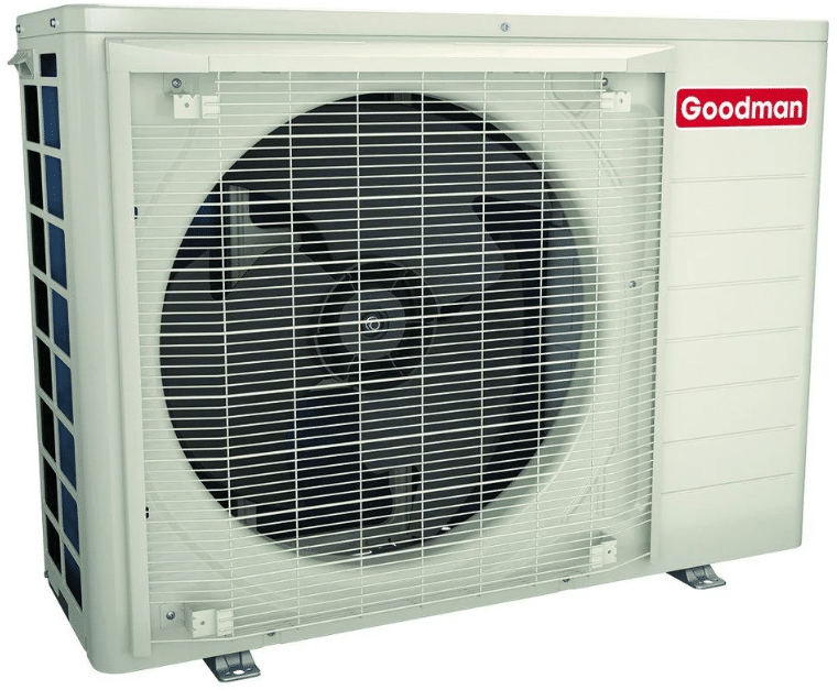 A Goodman side discharge air conditioner