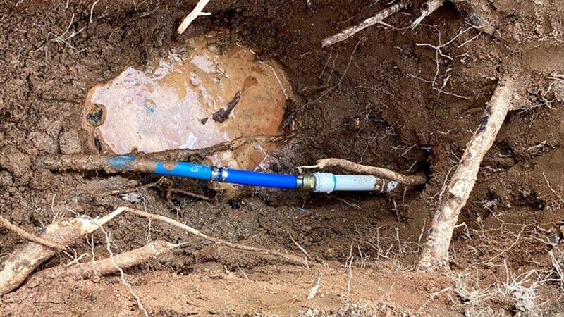 a deep water line repair in Buford