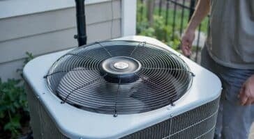 an AC unit fan not spinning