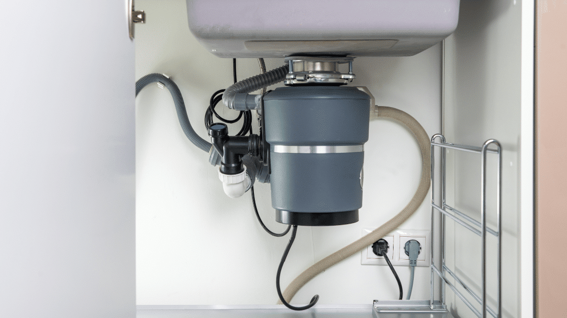 garbage disposal repair under kitchen sink