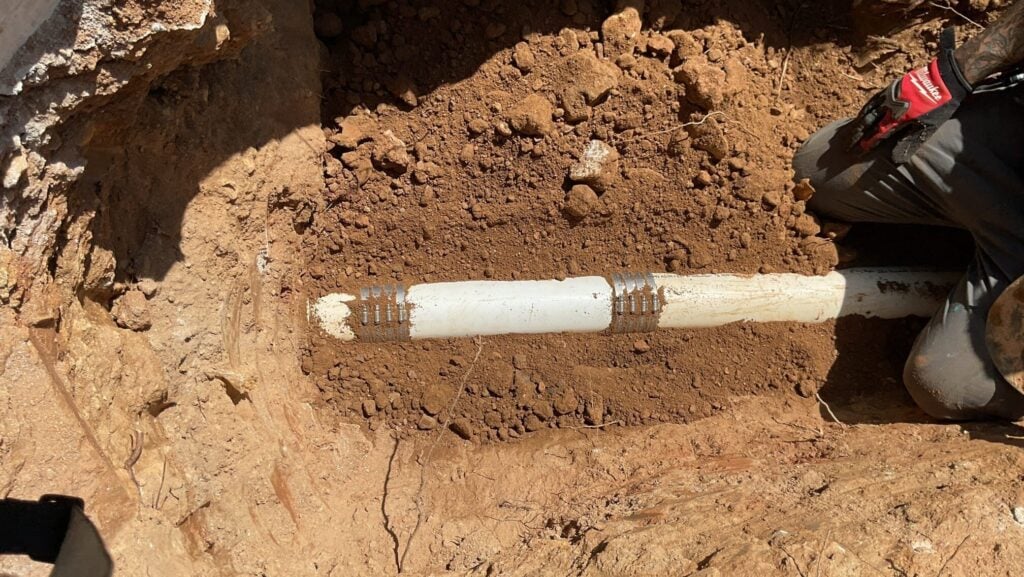 completed Suwanee sewer and drain service