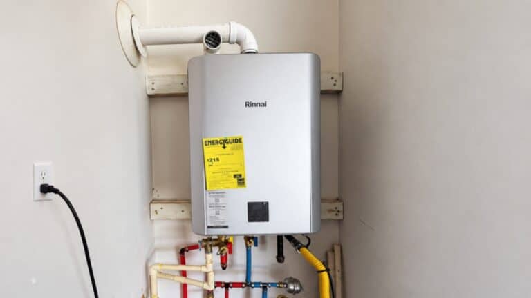 a Rinnai tankless water heater installed in Johns Creek, GA