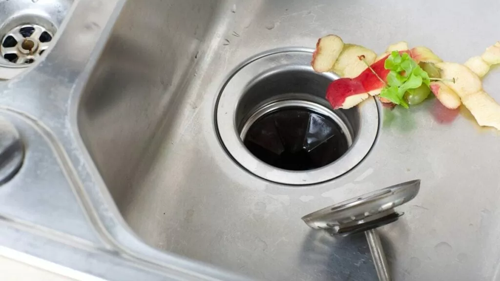 apple peels going down garbage disposal