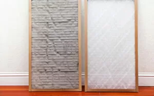 dirty air filter compared to clean air filter for hvac system