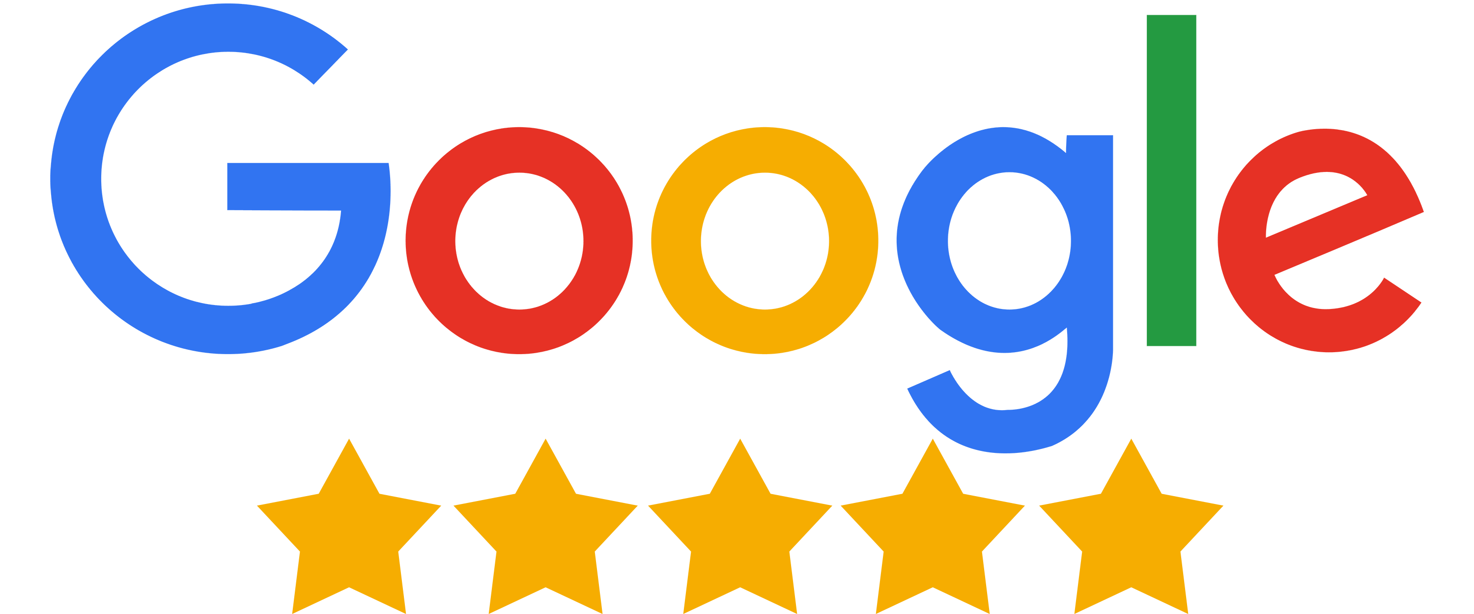5 star Google Reviews